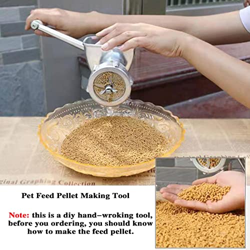  XUCS Feed Pellet Machine, Manual Pet Feed Maker, Small Animals Food Granulator, With 1.5/2/2.5/3/4/5/6MM Molds, For Birds, Fishing Bait, Cat, Small Dogs