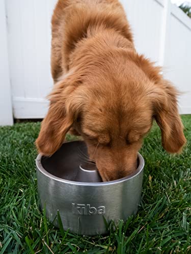  Kiba Pet Supply Ozark Ultra Premium 304 Food Grade Stainless Steel Slow Feed/Feeder Dog Bowl