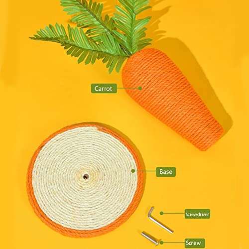  JYDQM Cats Scratcher Tree Tower Scratching Cats Tree Cute Carrot Cats Climbing Post Funny Cats Grinding Claw Post Pet Supplies (Color : A, Size : M Code)