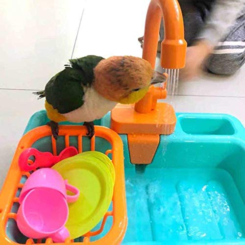  N-brand Bird Feeder Water Parrot Automatic Bathtub Swimming Pool Faucet Bird Cage Summer Bathroom Toys Pet Supplies