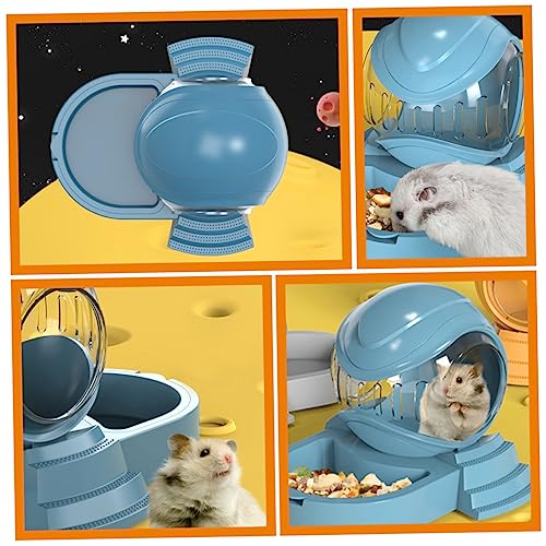  Hohopeti Hamster Feeder Hamster Food Dispenser Guinea Pig Feeder Rat Food Bowl Dog Supplies For Puppies Food Container Squirrel Feeder Hanging Bunny Feeder Household Hamster Feeder Sky-Blue