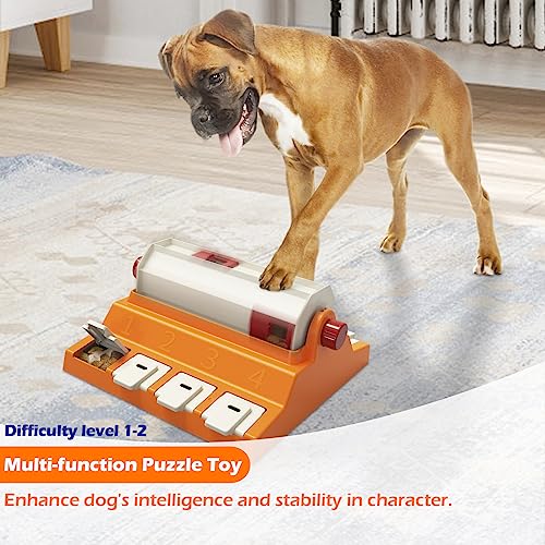  GOOLA Dog Puzzle Toys, Dog Slow Feeders, Interactive Dog Toys For IQ Training & Mental Enrichment, Fun Dog Treat Puzzle Toy For Large/Medium/Small Dogs (Orange)