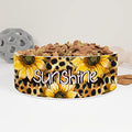 GENERIC Personalized Pet Bowl Cat Bowls Custom Name, Sunflower Pattern Bowl With Name, Custom Ceramic Dog Cat Pet Bowls Available In Two Sizes