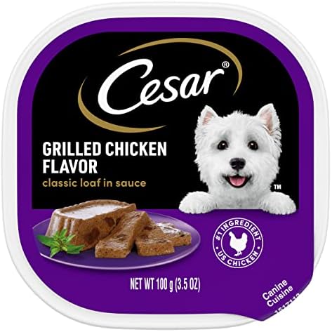  CESAR Soft Wet Dog Food Classic Loaf In Sauce Filet Mignon Flavor, (24) 3.5 Oz. Easy Peel Trays