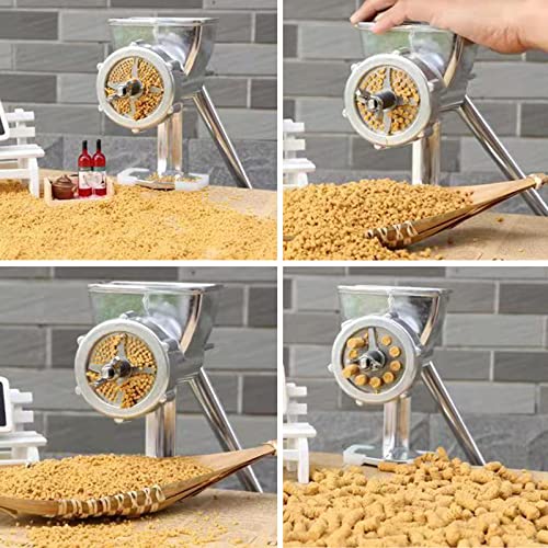 XUCS Feed Pellet Machine, Manual Pet Feed Maker, Small Animals Food Granulator, With 1.5/2/2.5/3/4/5/6MM Molds, For Birds, Fishing Bait, Cat, Small Dogs