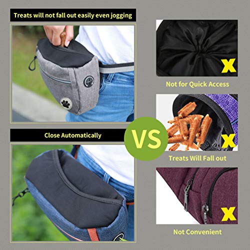  Hemobllo Food Containers Food Containers Puppy Treats Portable Dog Treats Pouch- Outdoor Travel Walking Food Bag For Dogs Training, Cloth Pet Food Container Snack Pouch Puppy Treats Puppy Treats