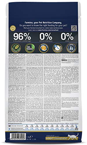  Farmina N&D Functional Quinoa Weight Management Lamb Broccoli And Asparagus Dry Cat Food 3.3 Pounds