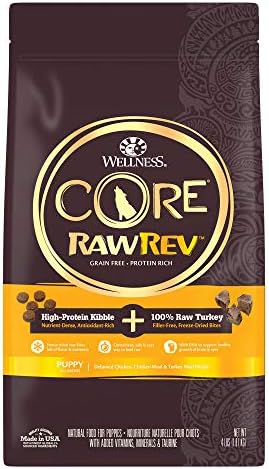  Wellness CORE RawRev Grain-Free Dry Dog Food, Natural Ingredients, Made In USA With Real Freeze-Dried Meat (Adult, Healthy Weight, 4 Lbs)