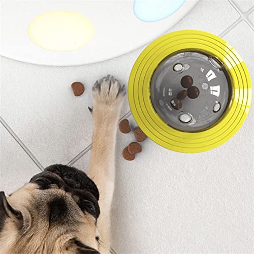  AYENCI Cat Automatic Water, Dog Toy Tumbler Pet Feeder Bite Resistant Interactive Food Treat Ball Dispenser Intellectual Training Food Bowl Pet Supplies (Size : Azul)
