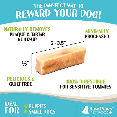  Raw Paws Himalayan Yak Chews For Small Dogs & Puppies - Small Chews (12-Count) - Yak Milk Bones For Dogs - Dog Cheese Chews Himalayan - Yak Bones For Dogs - Himalayan Cheese For Small Dogs