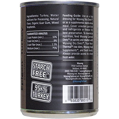  Wysong Epigen Turkey Canine/Feline Canned Formula Dog/Cat/Ferret Food, 12.9 Ounce Can