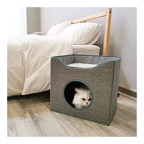  YangYan Folding Cat Nest Summer Closed Deep Sleep Four Seasons Universal Cat House Villa Pet Cat Bed Cat Mat Cat Cushion Cat Kennel (Size : 40 40 36cm)
