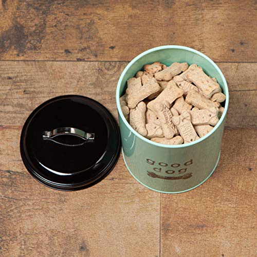  Now Designs Dog Biscuits Tin With Lid, Good Dog Design