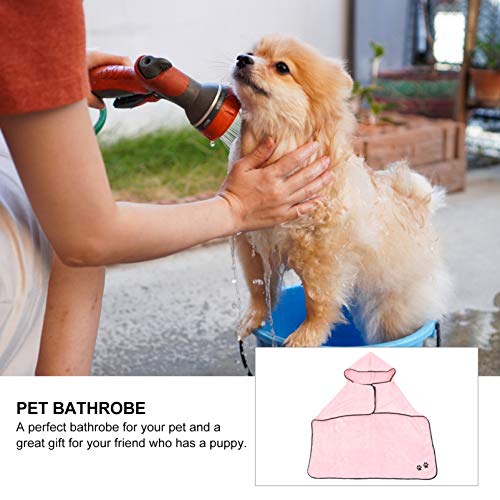  Mipcase Supplies Cleaning Shower Size Dry Kitten Robes Puppy Bag Bathing Pet Coat Bathrobe Bath M Towel Dog Microfibre Fleece Animal Wearable Coral Wear Robe Accessories Drying Quick