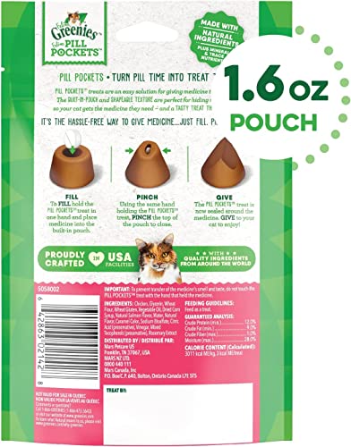  Greenies Pill Pockets Salmon Treats For Cat 45 Oz. 1 Pk
