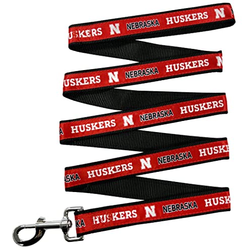  NCAA PET Leash Nebraska Cornhuskers Dog Leash, Large Collegiate Team Leash For Dogs & Cats. A Sporty, Shiny & Colorful Cat Leash & Dog Leash Licensed By The College