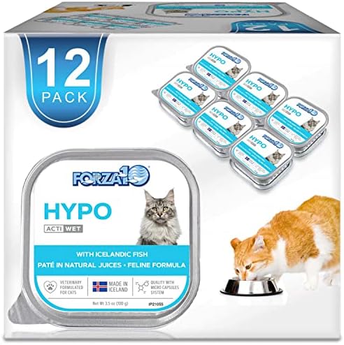  Forza10 Wet Hypoallergenic Cat Food, Fish Flavor Canned Wet Cat Food, For Adult Cats With Allergy And Skin And Coat Conditions, 12 Pack Case Of 3.5 Ounce Each