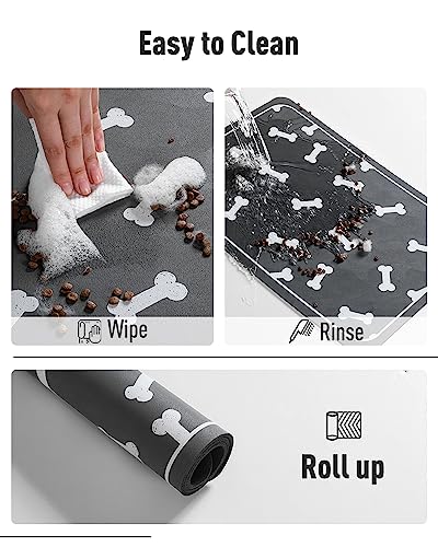  Pet Feeding Mat-Absorbent Dog Mat For Food And Water Bowl-No Stains Easy Clean Dog Food Mat-Quick Dry Dog Water Dispenser Mat-Puppy Supplies Dog Stuff-Dog Accessories Dog Water Bowl Mat