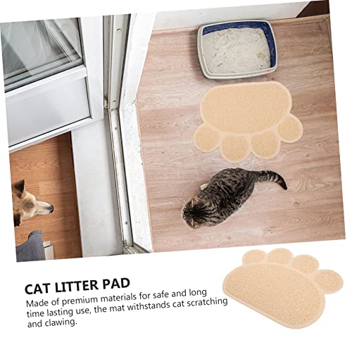  Litter Mat Bowl Shaped Accessory Water Puppies Tray Under Dogs Litter Use Feeding Non- Training Mat Kitten Place Food Daily Paw Indoor Cushion Home Cat For Pet Blanket Pad 4pcs And