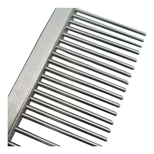  YangYan Pet Soft Stainless Steel Comb Trimmer Grooming Comb Brush Stainless Steel Pet Dog Cat Comb Hair Shedding Grooming Flea Comb (Color : Silver, Size : 2.8x16.5cm)