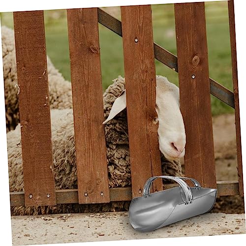  SECFOU 1pc Feed Added Substance Shovel Home Tools Stainless Steel Spoon Outdoor Tools Metal Food Scoops Food Scoop For Animals Horse Grain Scoop Multi-functional Shovel Useful Feed Scoop