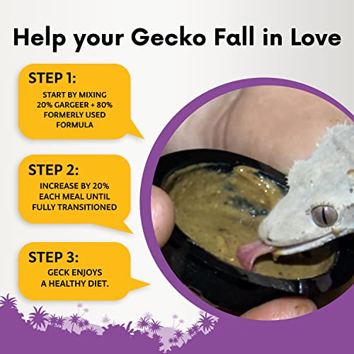  Gargeer 2oz Complete Crested Gecko Food Diet. Premium Mix, Ready To Use Freshly Made Powder. Unique Formula, Developed & Made In The USA. Enjoy! (Tropical + Insects Protein)