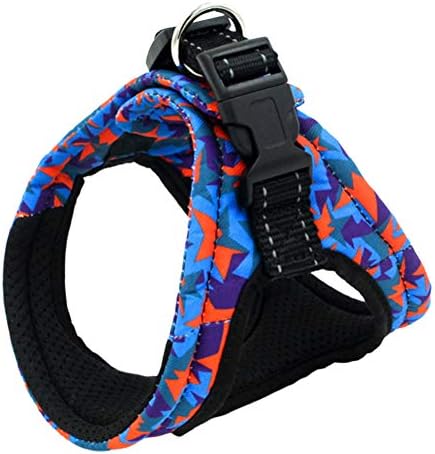  LFOEwpp7 Dog Vest Harness, Pet Dog Puppy Adjustable Breathable Reflective Training Walking Vest Harness 4# L