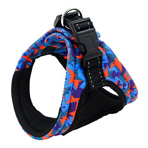  LFOEwpp7 Dog Vest Harness, Pet Dog Puppy Adjustable Breathable Reflective Training Walking Vest Harness 4# L