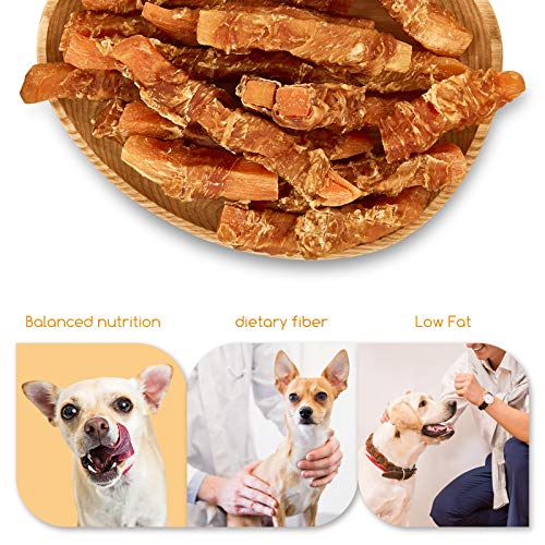  Jungle Calling Dog Treats, Skinless Chicken Wrapped Sweet Potato, Gluten And Grain Free, Chewy Dog Bites For Balanced Nutrition, 10.6 Oz