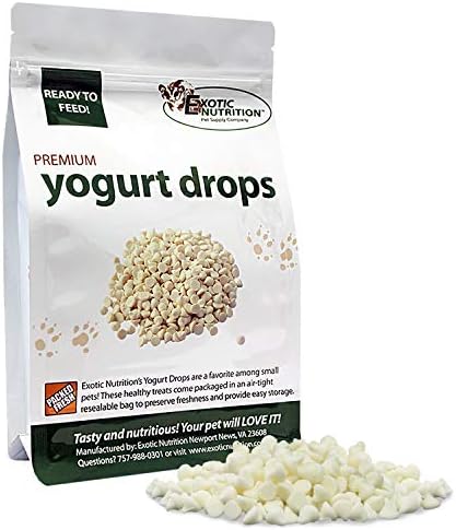  Yogurt Drops (3 Lb.) - All Natural Healthy Yogurt Treat - For Sugar Gliders, Prairie Dogs, Monkeys, Squirrels, Guinea Pigs, Rabbits, Chinchillas, Rats, Marmosets, Degus & Other Small Pets