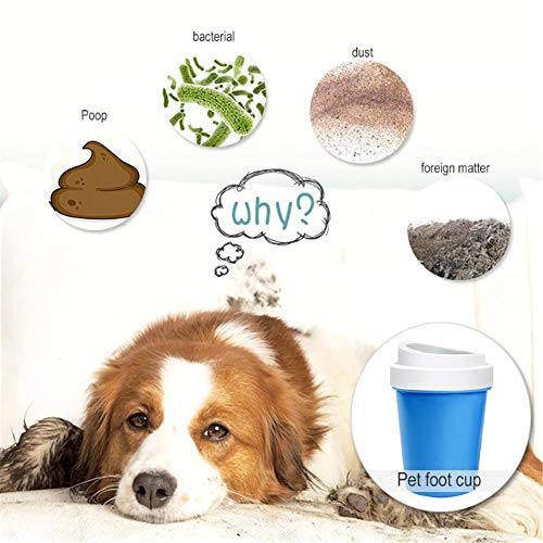  Kuntrona Portable Pet Cats Dogs Foot Clean Cup Pets Feet Cleaning Tool Washing Brush Paw Washer For Small Dog Cats Puppy Foot Clean Green