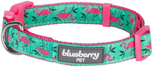  Blueberry Pet Essentials 10 Patterns Statement Busy Bees Designer Adjustable Dog Collar, Large, Neck 18"-26"