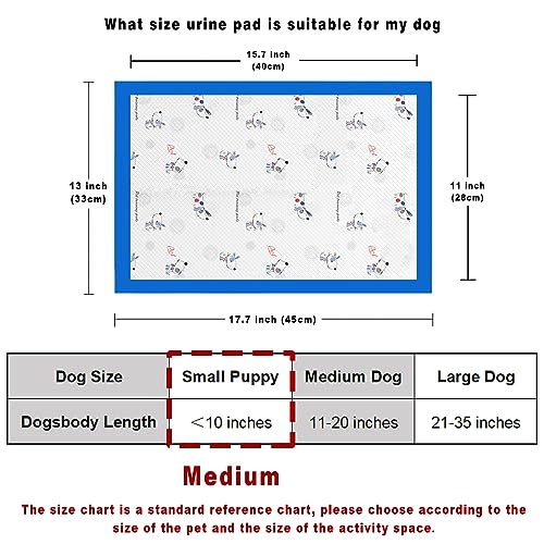  TCOELLSDTS Disposable Puppy Training Pads For Puppies And Training Dogs, Puppy Pads Small, Absorbent & Leak Proof, 6-Layer, Training Pads, Dog Print, 13"x17", Pack Of 40