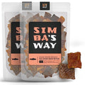  SIMBA'S WAY - Salmon Skin Bites Dog And Cat Treats, Organic Human Grade, Single Ingredient, All Natural, Grain-Free, No Preservatives, Made In The USA. [ 3 .oz ] [ 2 Pack ]