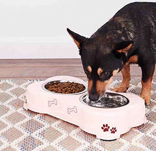 Loving Pets Dolce Diner Dog Bowl, Medium, Pink