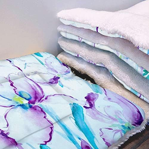 GENERIC Yellow Ultra Soft Thick Flannel Dog Cat Bed Mats Breakfast Food Cartoon Like Image Soft Warm Puppy Blanket Cover Dog Cat Fluffy Fur Blanket Sleep Fast Food Dessert 22" X 28"