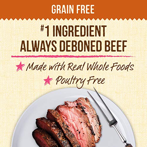  Merrick Lil' Plates Small Breed Dog Food, Grain Free Real Texas Beef And Sweet Potato With Raw Bites Recipe, Small Dog Food - 4 Lb. Bag