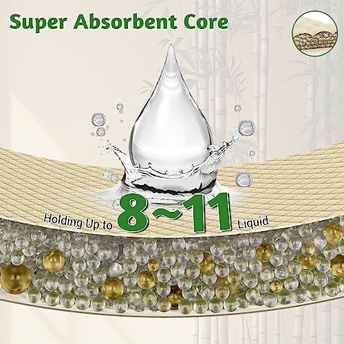  MIZOK Bamboo Dog Pads Odor Eliminating 30x36in XXL Dog Training Pads, 10 Cups Super Absorbent Leak-Proof Dog Pee Pads With Adhesive Tabs, Disposable Beige Color (30 Counts)
