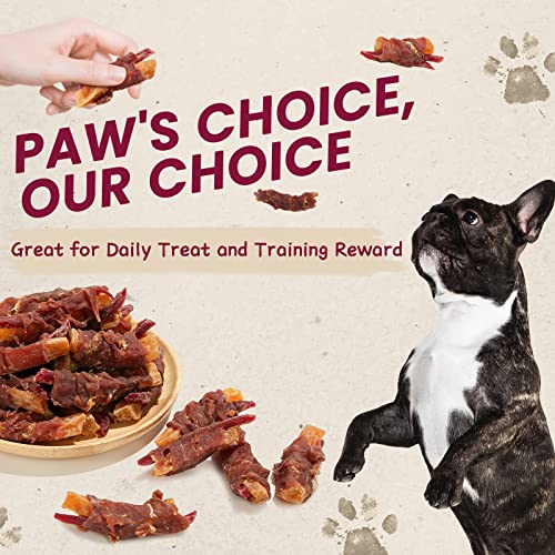  PAWUP Dog Treats Duck Wrapped 2 Sweet Potatoes, Nutritious Pet Supplies W/Taurine For Dogs, Organic Healthy Chews Snack, High In Protein Omega-3 Fiber, 12.5oz