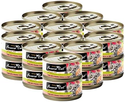  Fussie Cat Premium Tuna With Mussels In Aspic Grain-Free Wet Cat Food 2.82oz, Case Of 24