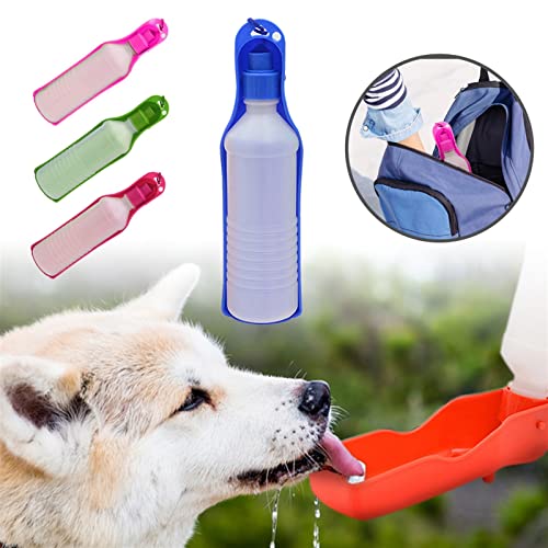  AACARB Cat Water Dispenser, Pet Dog Water Bottle 250ml Foldable Portable Drinking Bottle Travelling Outdoor Drinking Feeder Bowl 1 PC (Color : Blue)