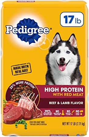  Pedigree High Protein Adult Dry Dog Food Chicken And Turkey Flavor Dog Kibble, 18 Lb. Bag