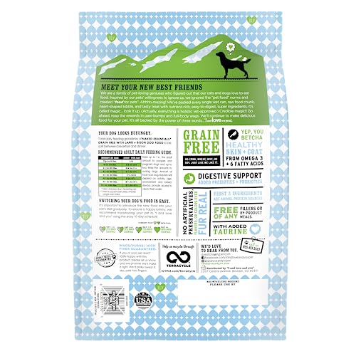  "I And Love And You" Trial Size Naked Essentials Lamb & Bison, Grain Free Dry Dog Food, 4 LB