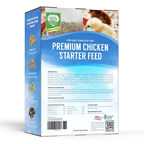  Small Pet Select - Chicken Starter Feed (Corn-Free/Soy-Free/Non-GMO), 20lb