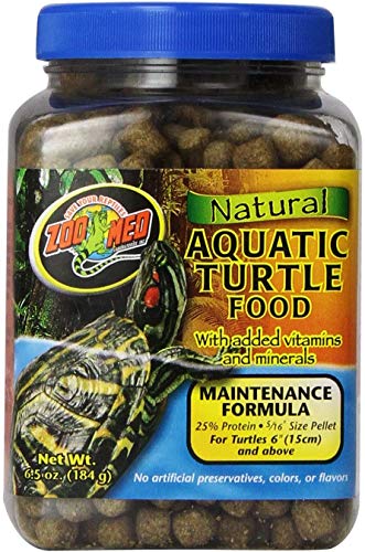  Zoo Med Natural Aquatic Turtle Food - Maintenance Formula (Pellets) 6.5 Oz - Pack Of 6