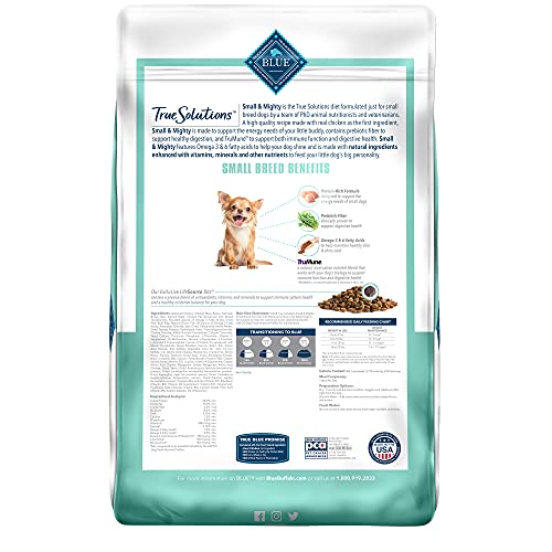  Blue Buffalo True Solutions Small & Mighty Natural Small Breed Adult Dry Dog Food, Chicken 11lb