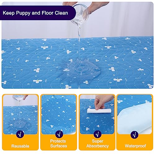  Suyfhdc Washable Pee Pads For Dogs, 2 Pack Reusable Pee Pads,18" X 24" Reusable Pet Training Pads,Reusable Puppy Pads, Dog Training Pads With Fast Absorbent