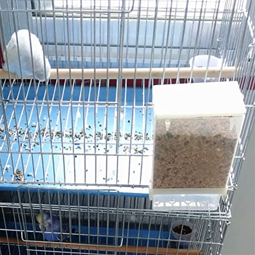  HYVET Automatic Feeders， Prevention Splash Food Container Parrot Hanging Automatic Feeder Bird Feeder Starling Tiger Skin