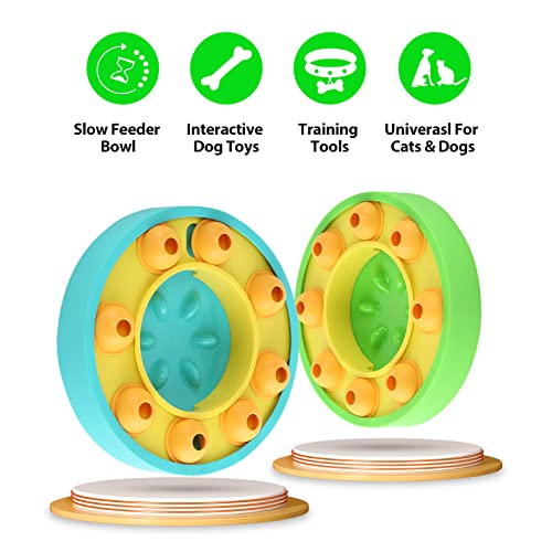  Pets Slow Feeder Bowls Dog Puzzle Toys Non Slip Smart Food Dispenser IQ Interactive Training Toy For Large/Small/Medium Cat Dog Puppies Breed