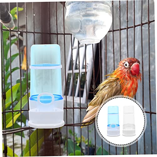  EVANEM 2pcs Parrot Supplies Feeders Drinker Pigeon Feeder Bottle Bowl Water No- No Spill Gravity Food Budgie Cockatiel Pet Plastic Lovebirds Bird Container Cage Automatic Hanging
